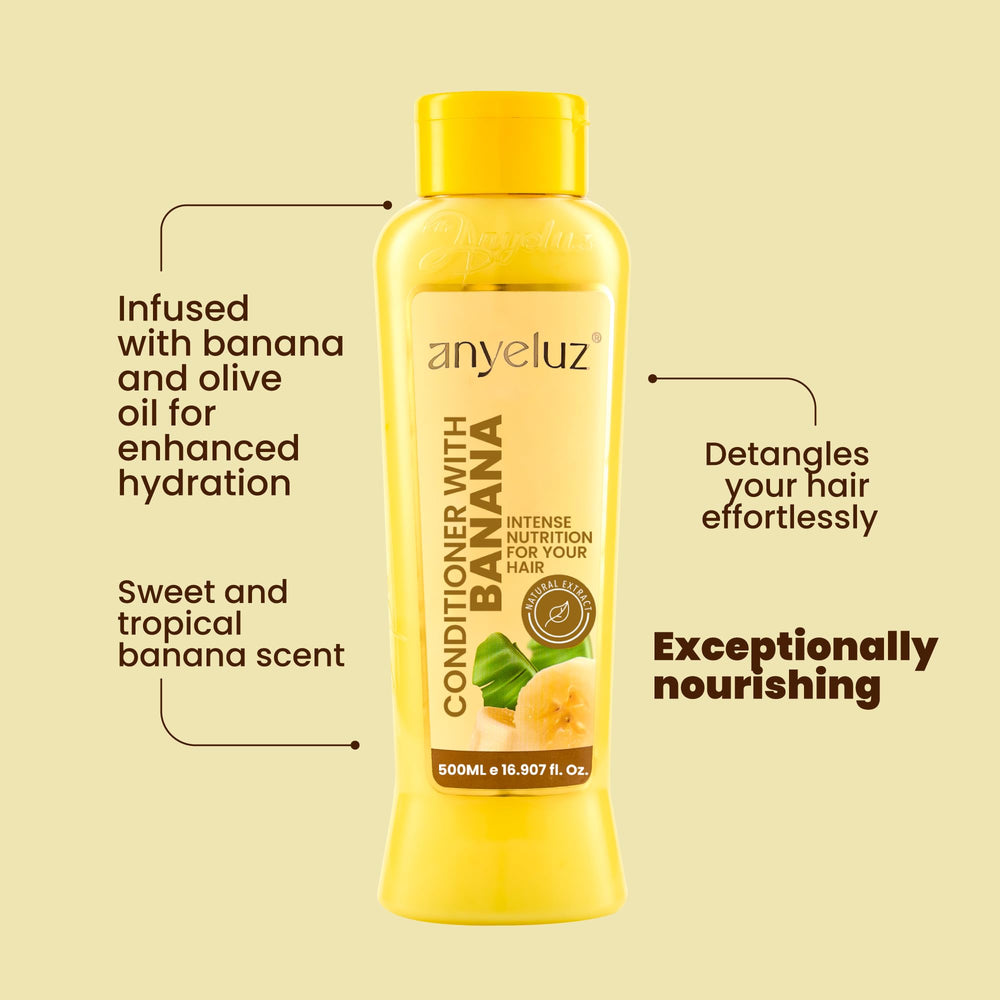 ANYELUZ Banana Conditioner for fragile hair delivers smoother, manageable strands