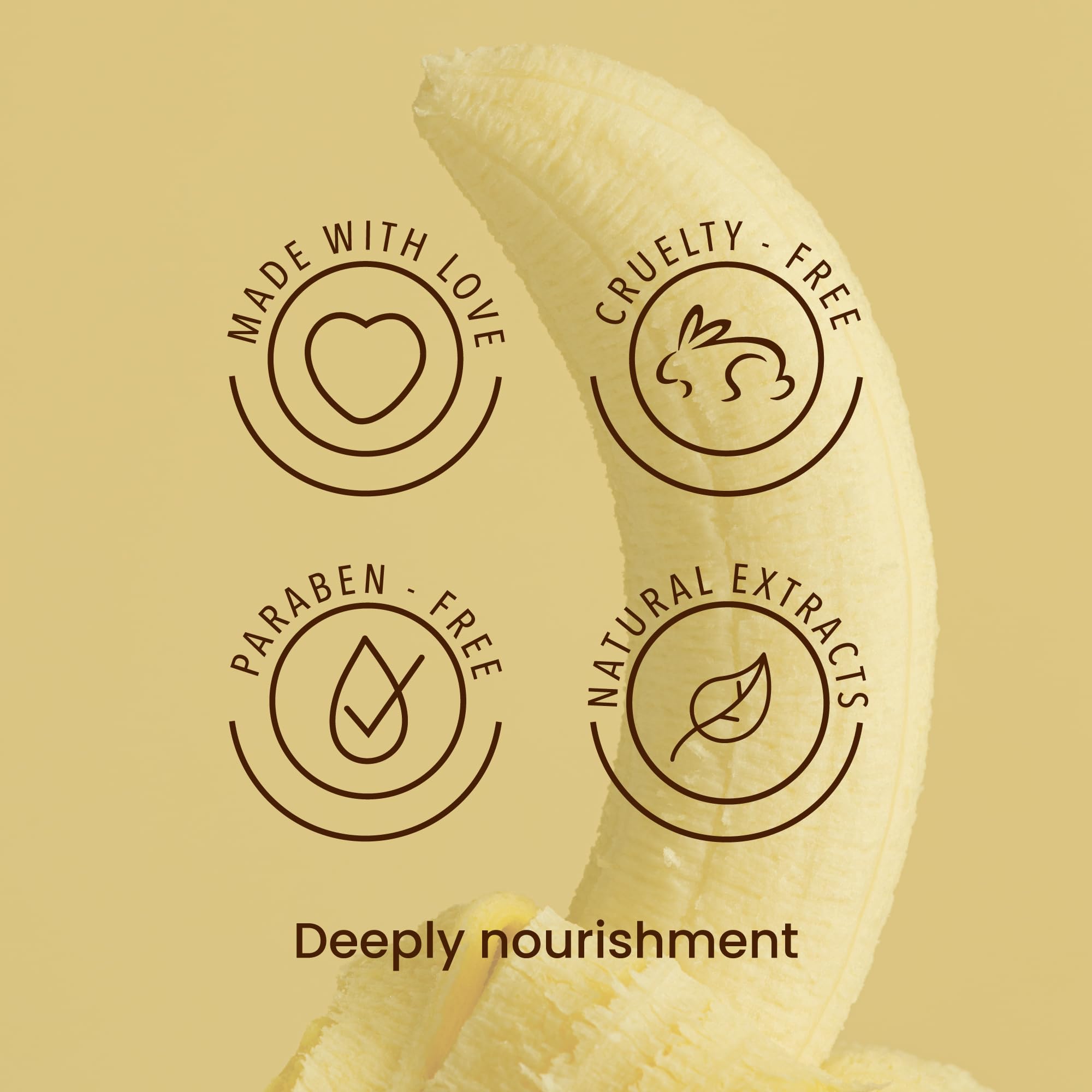 ANYELUZ Banana hair care duo on sink promoting moisture retention.
