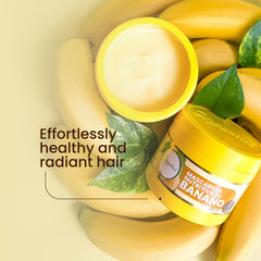 ANYELUZ Banana Hair Mask packaging on display signals premium care