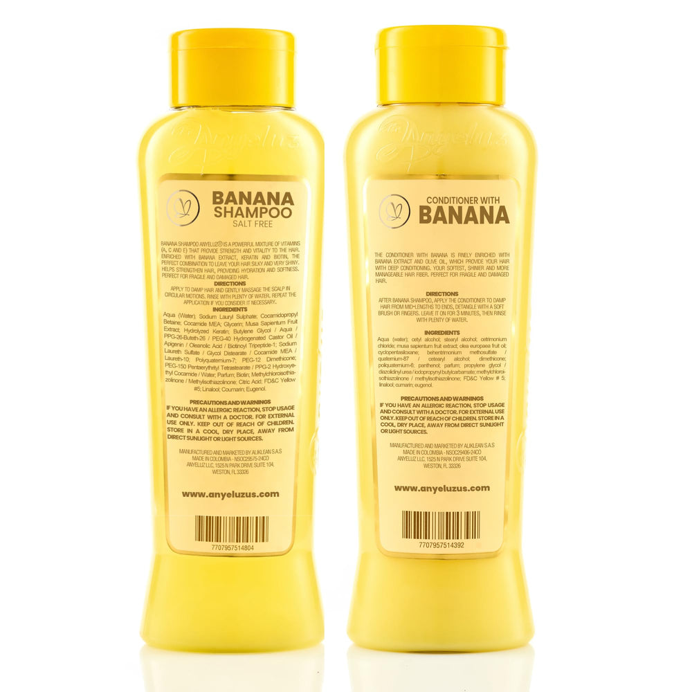 ANYELUZ natural banana formula label suitable for color-treated hair.