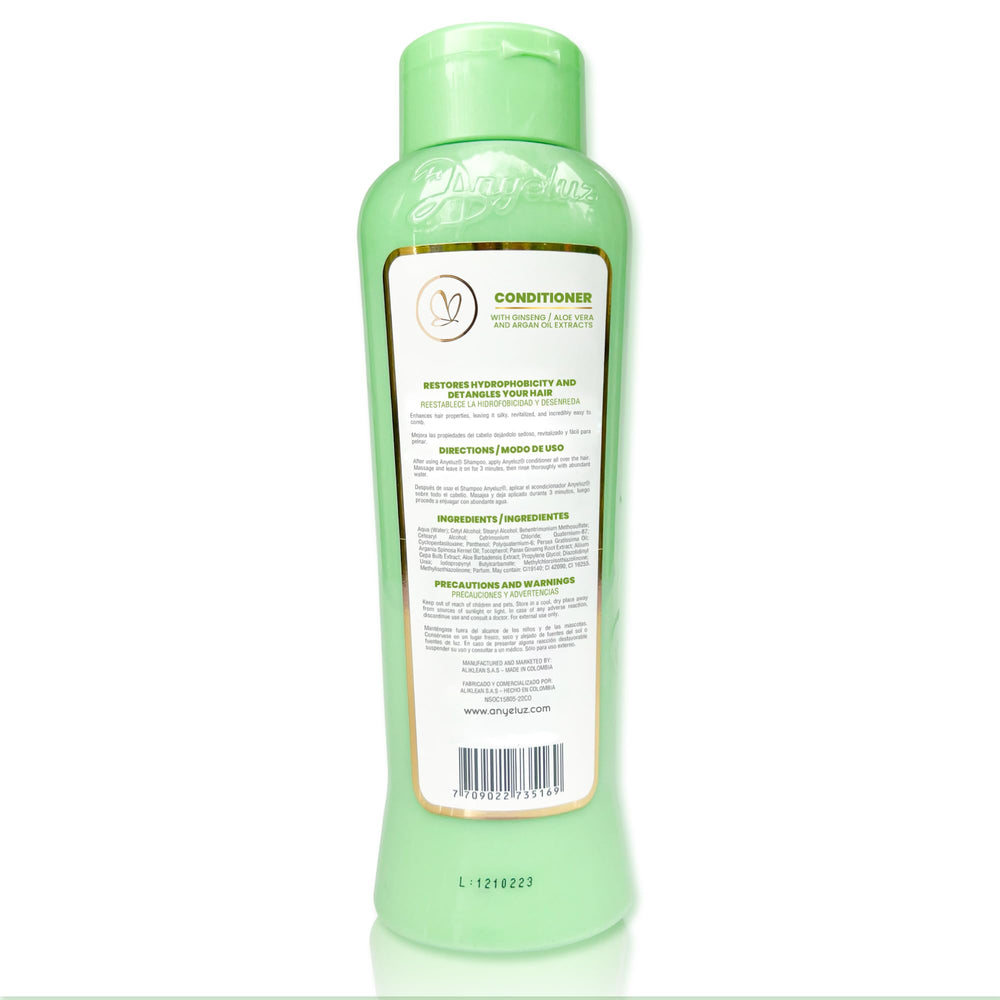 ANYELUZ conditioner in shower scene suggesting easy daily routine