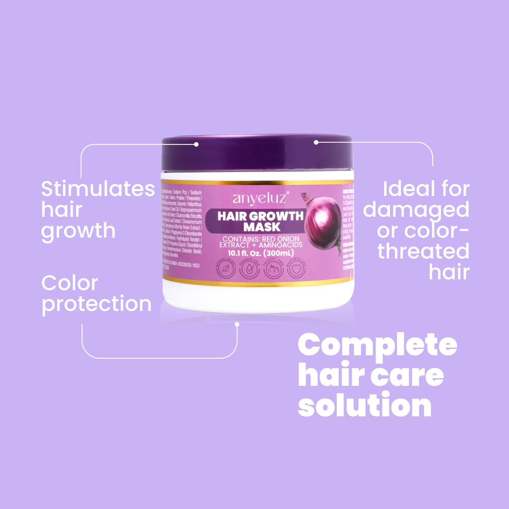 Anyeluz Onion Hair Mask application demonstrating detangling and smoother combing