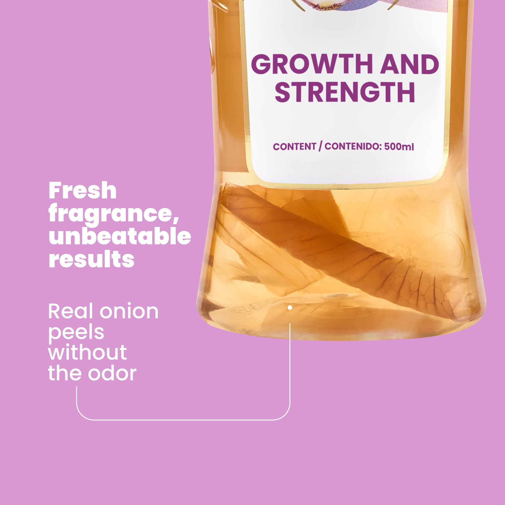 Anyeluz hair-growth-support formula with biotin and onion extract for healthier roots.