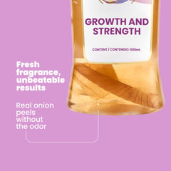 Anyeluz hair-growth-support formula with biotin and onion extract for healthier roots.