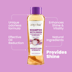 Anyeluz Onion Shampoo odorless processing preserves benefits without strong scent