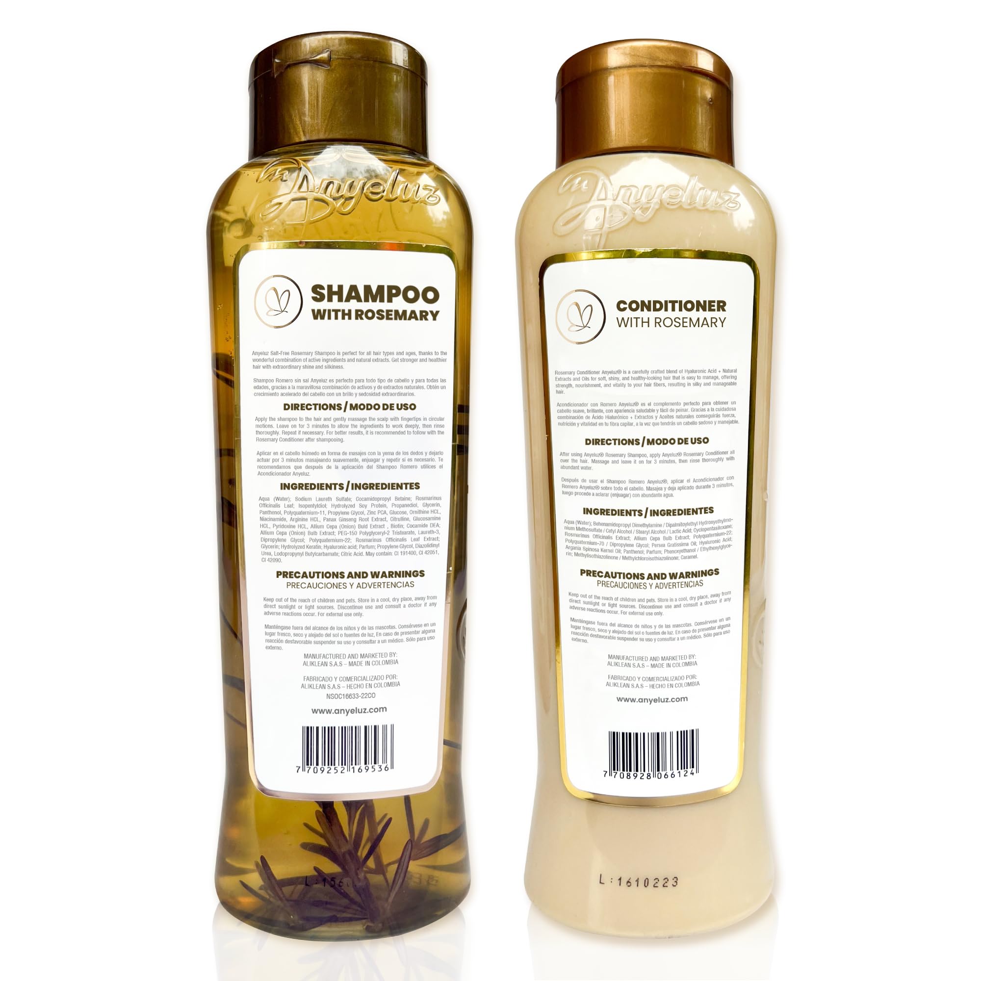 ANYELUZ product packaging front emphasizes natural ingredients.