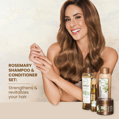 ANYELUZ rosemary conditioner bottle for silky, smooth hair.