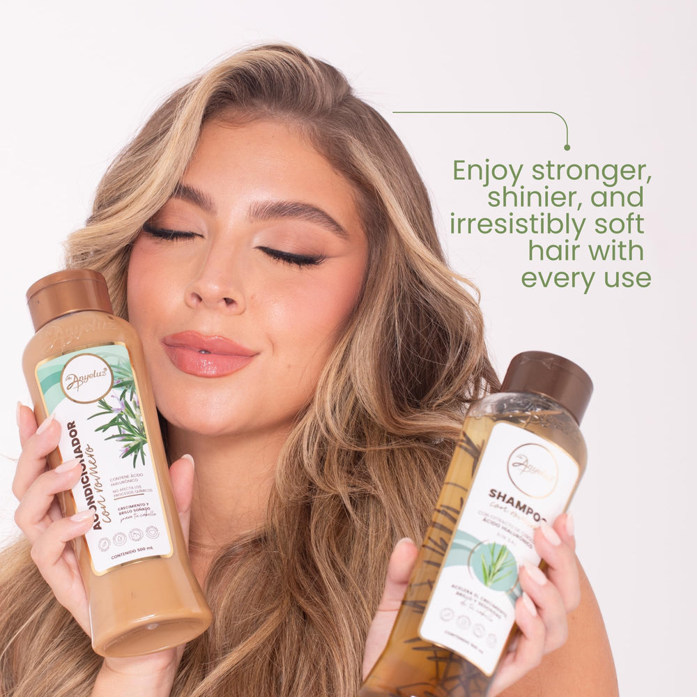 Natural formula packaging of Anyeluz Rosemary Shampoo emphasizes chemical-free beauty