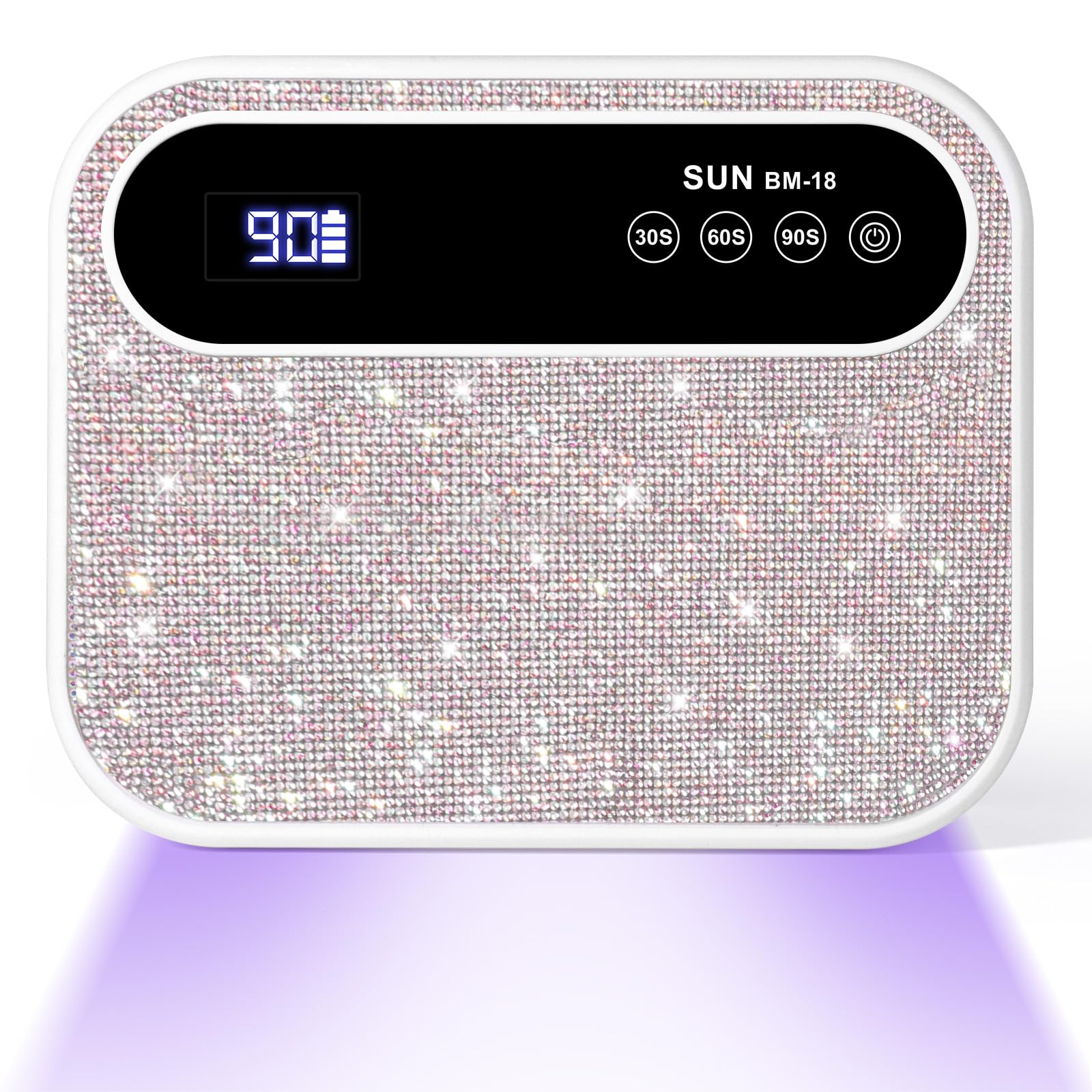 ANYINS LED Nail Lamp front view showing 42 LEDs for fast, even curing