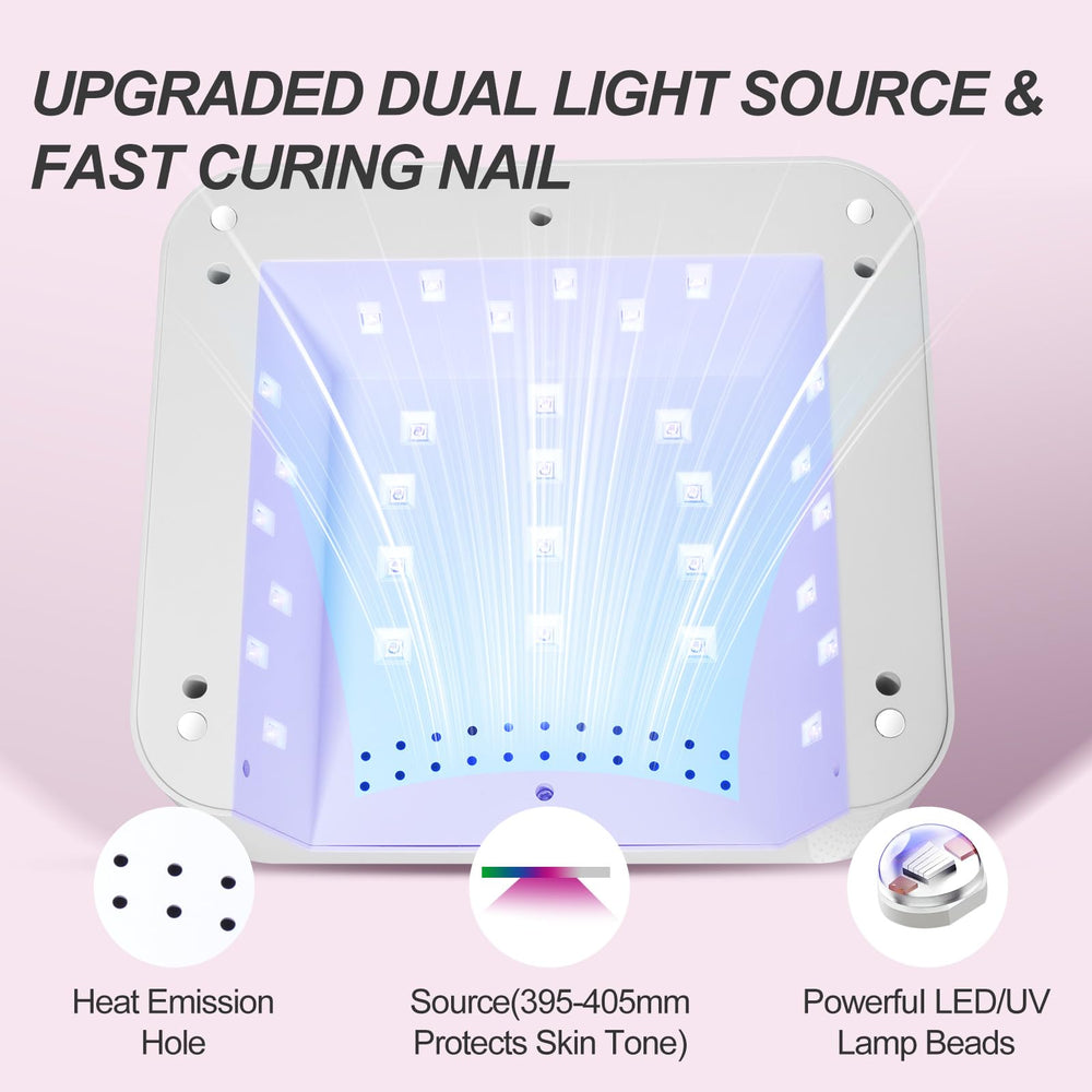 ANYINS UV Nail Lamp 120W interior open chamber fits hands or feet