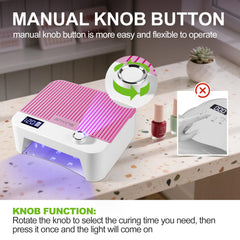 ANYINS UV Nail Lamp 120W cordless base enables travel-ready use