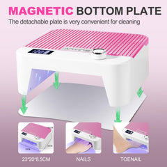 ANYINS UV Nail Lamp 120W hands-under-light ensures even curing