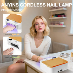 ANYINS UV Nail Lamp 120W safety features protect eyes and skin during use