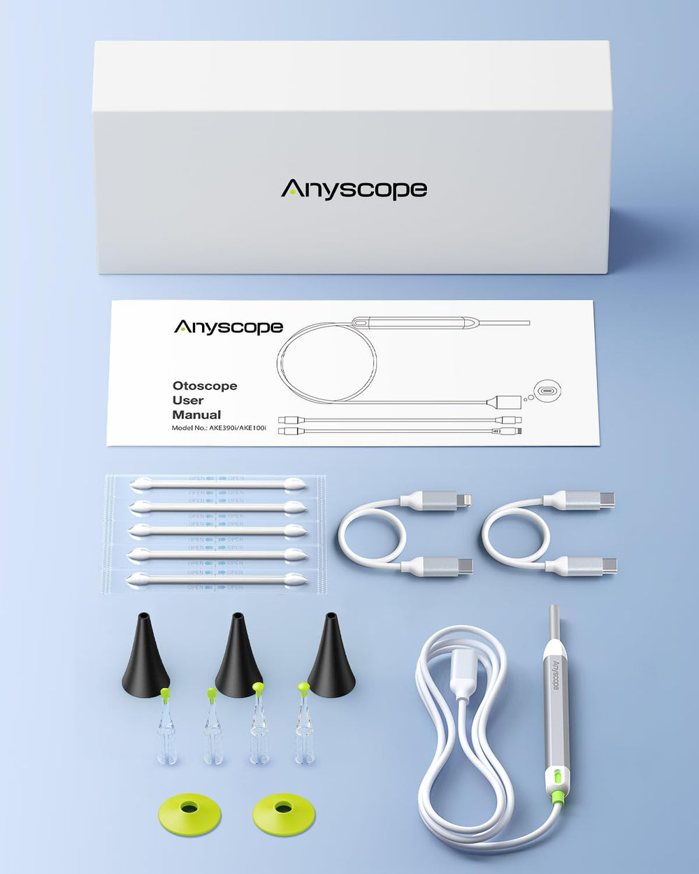 AnyScope HD otoscope is designed for home use and pet checks.