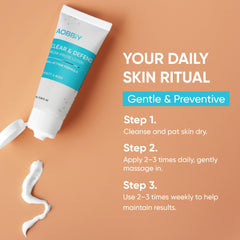 Aobbiy fast-absorbing formula shown as a lightweight body lotion.
