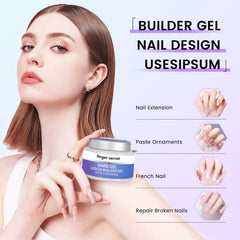 AOBOO Builder Gel nails extension application demonstrates shaping results.