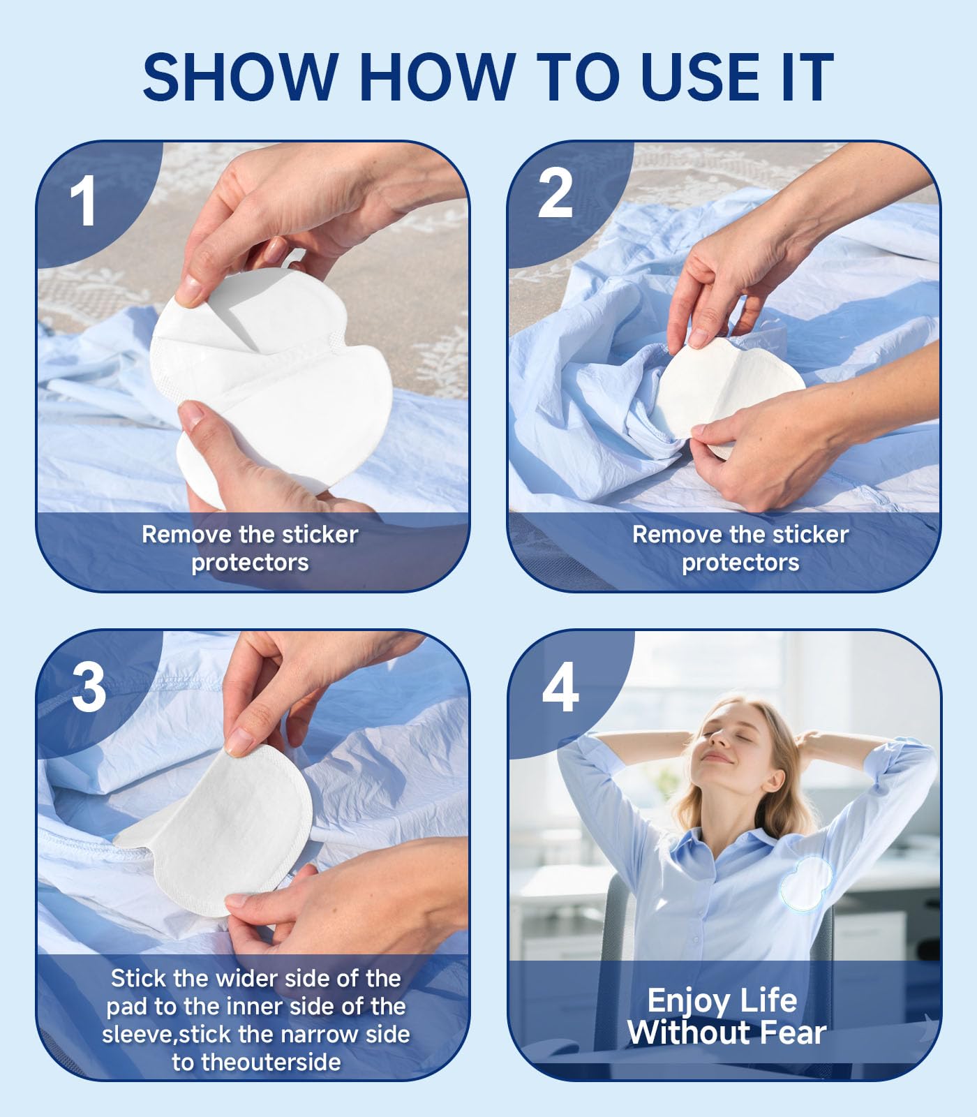 Aoeoun pads suitable for both men and women on various shirts