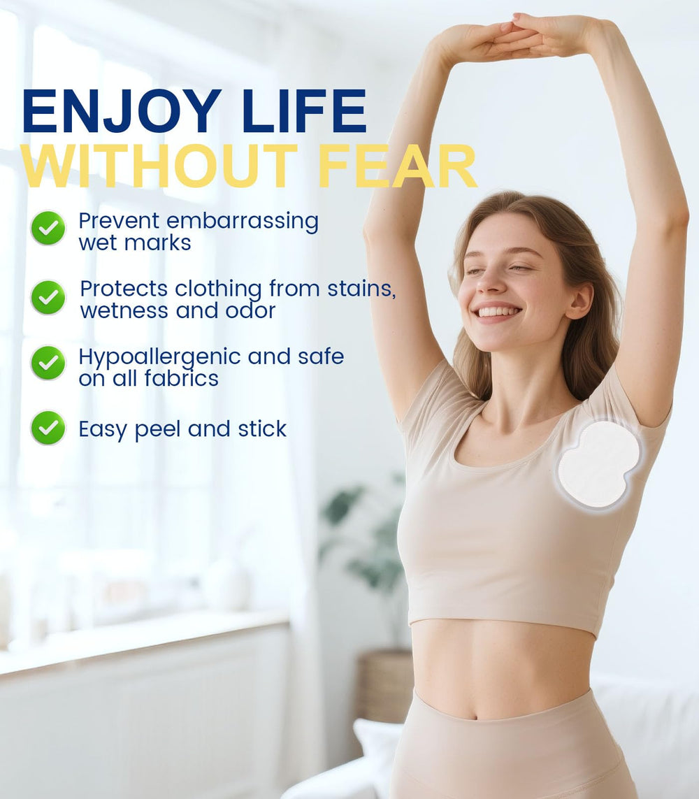 Aoeoun ultrathin invisible armpit pad applied under a shirt for discretion
