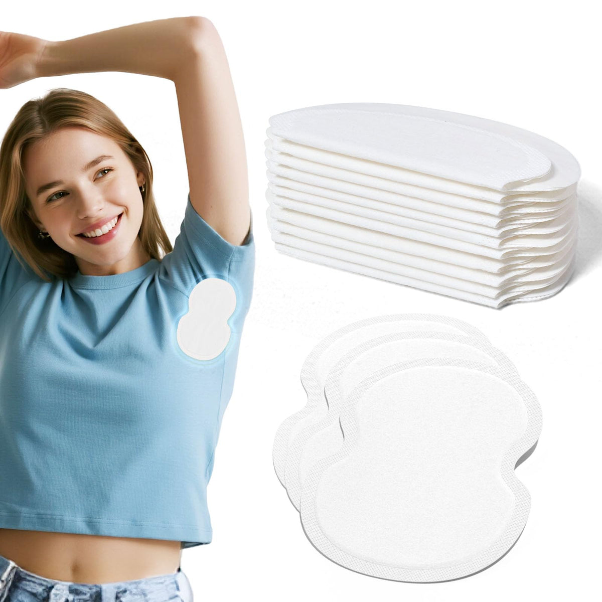 Aoeoun underarm sweat pads, individually packaged for discreet daily protection