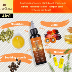 AOFEETINE Batana Oil bottle with rosemary and castor oil suggests nourishing blend