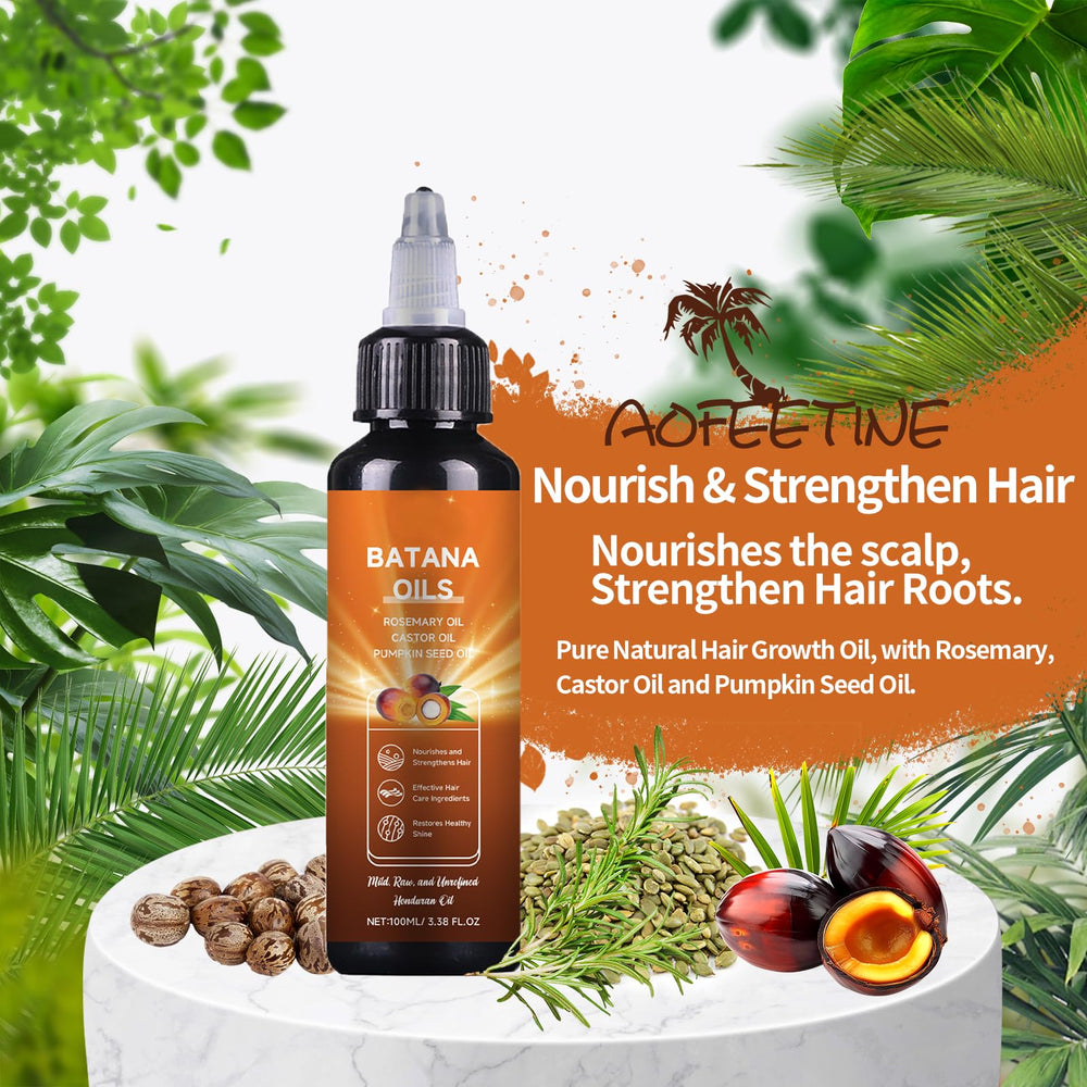 AOFEETINE Batana Oil rosemary-infused close-up with herbal scent