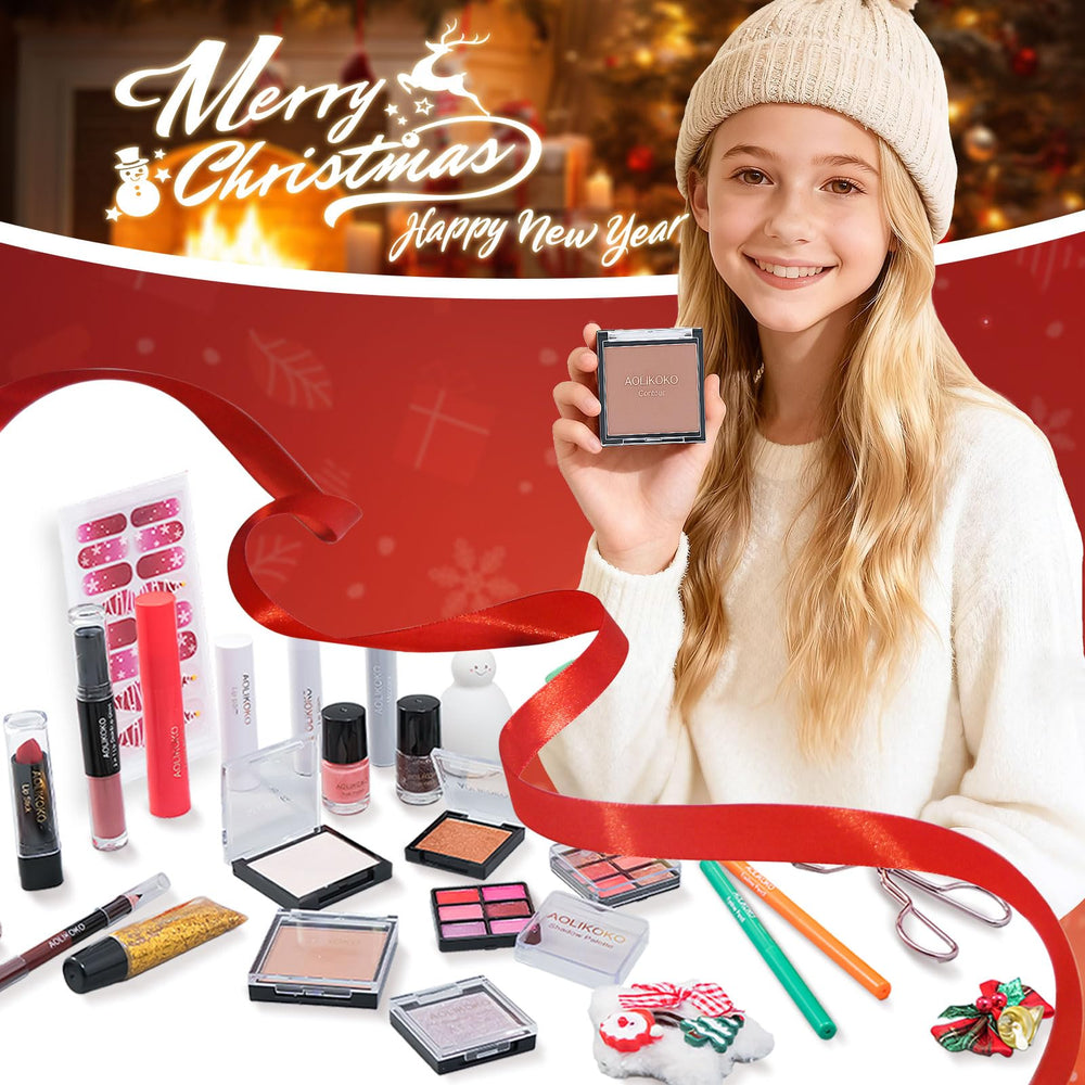 Aolikoko eyeshadow palette advent calendar 24 days for quick festive eye looks on-the-go.