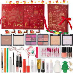 Aolikoko makeup advent calendar 24 days palette set for versatile holiday looks and gifting.