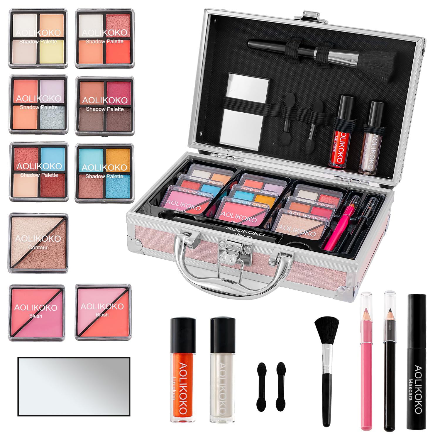 AOLIKOKO blush palette for natural and rosy tones