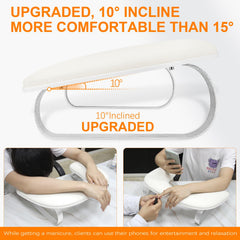 AONOLOVO U-shaped nail hand rest promotes natural posture during manicure