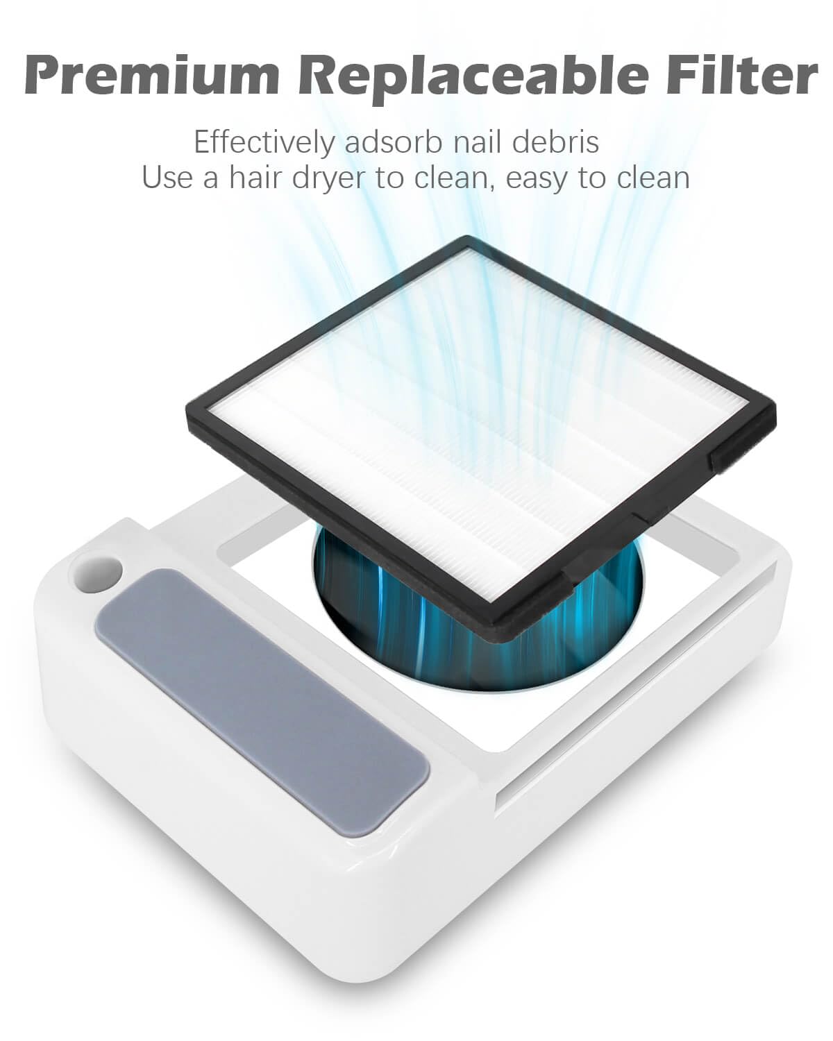 AONOLOVO nail dust brush included for quick cleanup