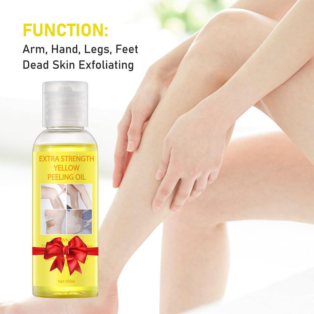 AOPEIBOTO Yellow Peeling Oil texture applied for gentle exfoliation