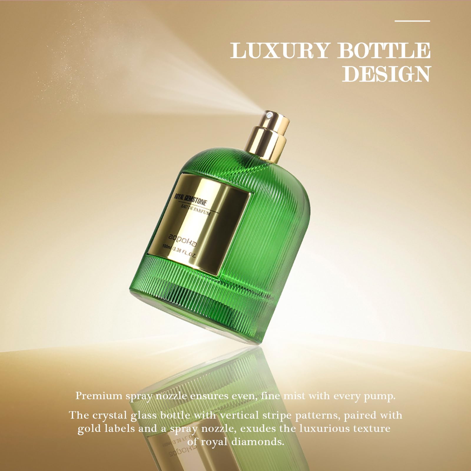 Aopoka Citrus Noir black bottle on a shelf, a statement piece