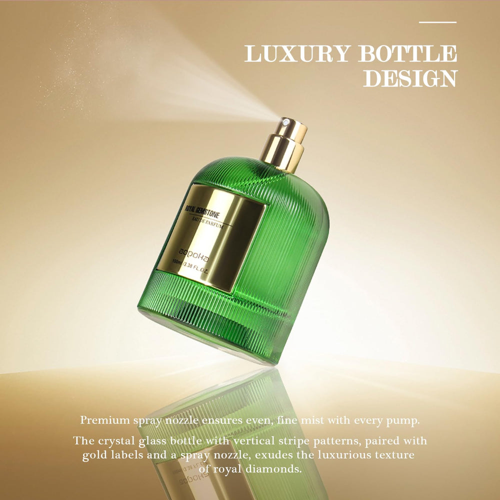 Aopoka Citrus Noir black bottle on a shelf, a statement piece