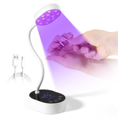 AORAEM gooseneck mini UV lamp full view for convenient on-the-go curing