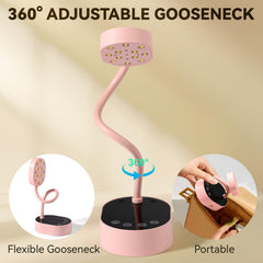 AORAEM pink gooseneck nail lamp—stylish, portable home salon tool.