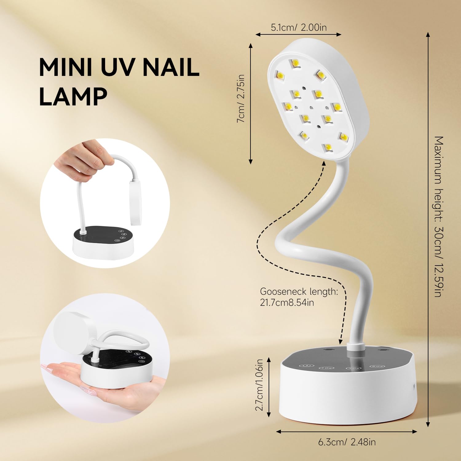 AORAEM travel-friendly lamp in a bag for on-the-go manicures