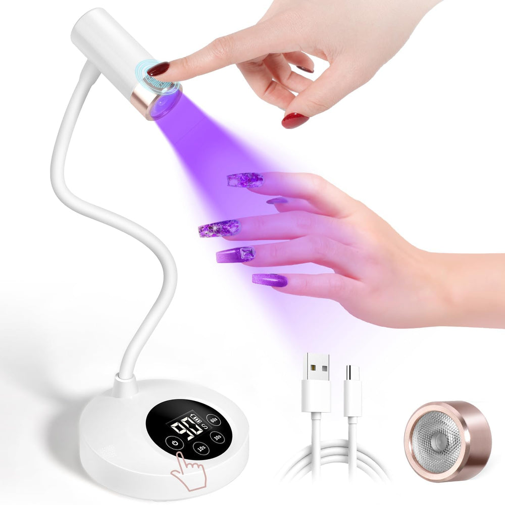 AORAEM UV LED nail lamp front view showing compact home-use design for quick gels.