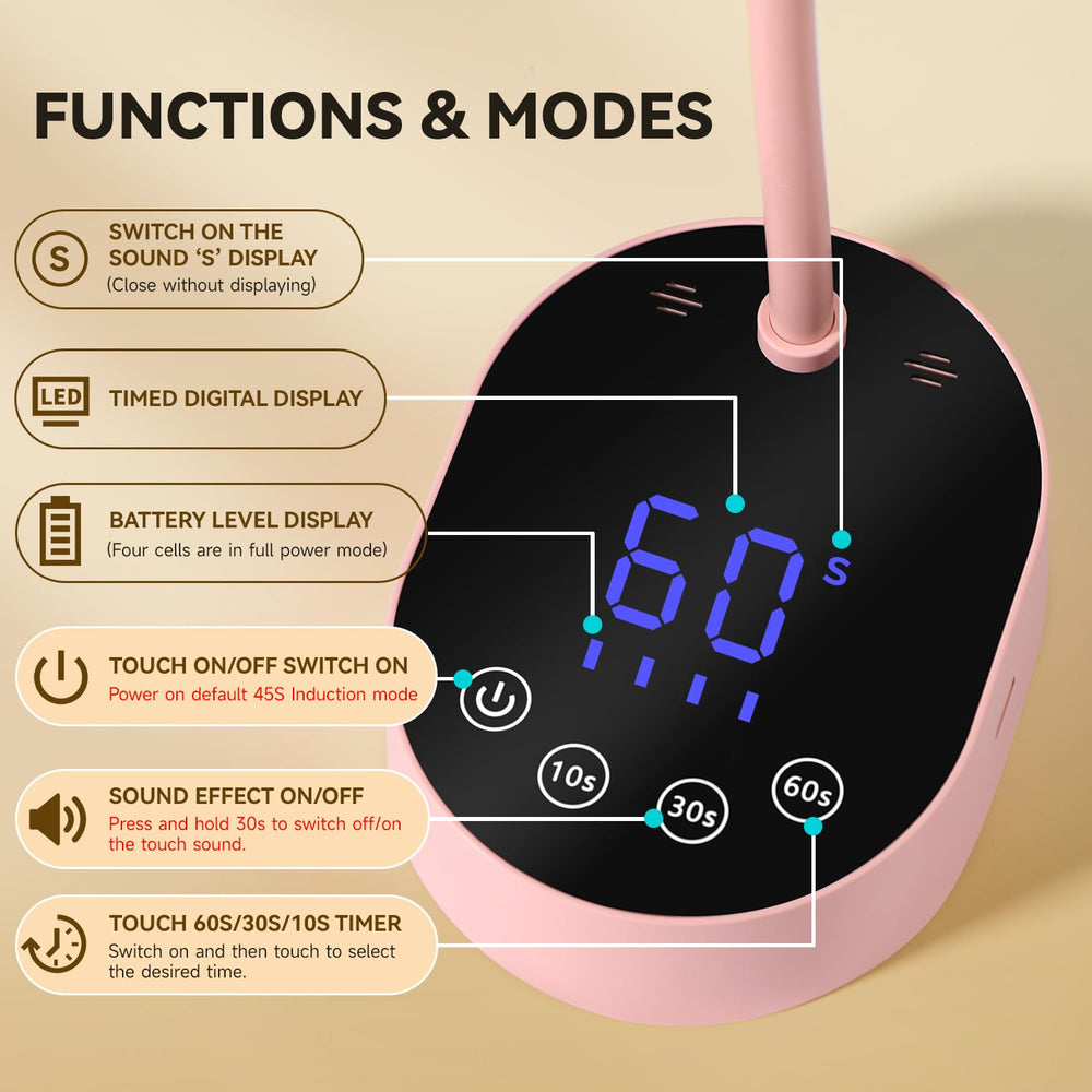 AORAEM UV Nail Lamp 4-nail curing capability demonstrated for quick sessions.
