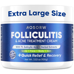AOSORW Folliculitis Cream bottle for easy, on-the-go relief.