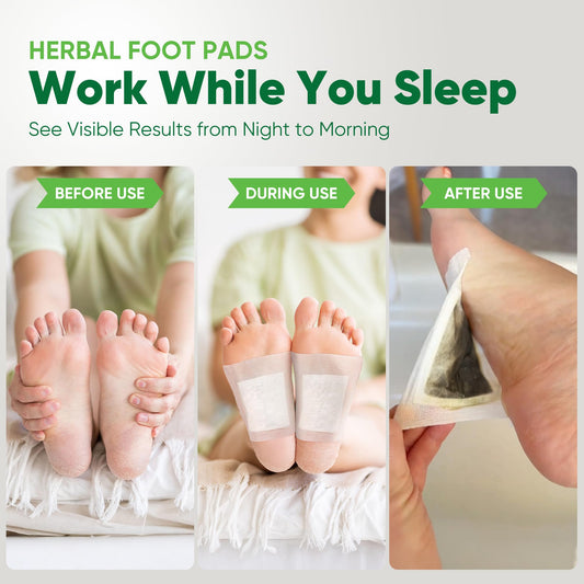 AOSORW foot pads bamboo-vinegar powder supports cleansing during nightly use