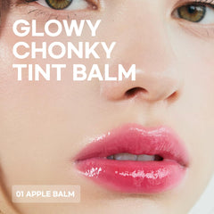 AOU Glowy Chonky Tint Balm Apple built-in silicone applicator for easy use