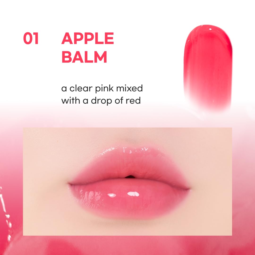 AOU Glowy Chonky Tint Balm Apple hand-application demonstration