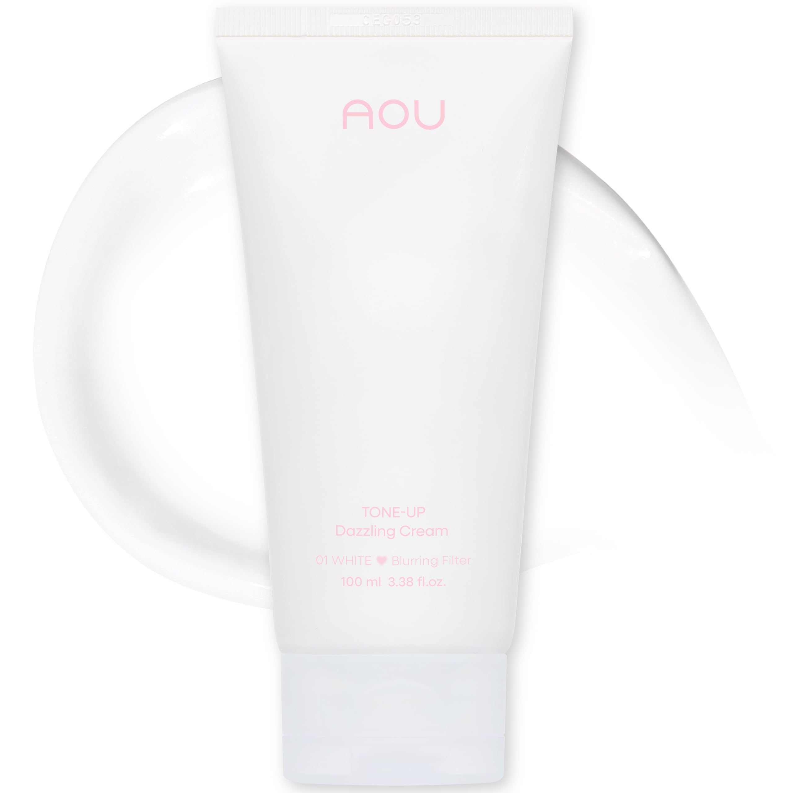 AOU Tone-Up Dazzling Cream 01 White jar close-up for natural, even skin tone