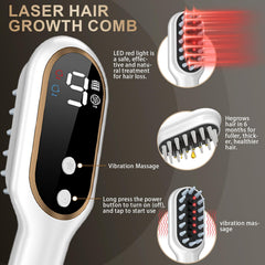 Apbier Laser Hair Growth Comb close-up with laser lights for targeted scalp treatment