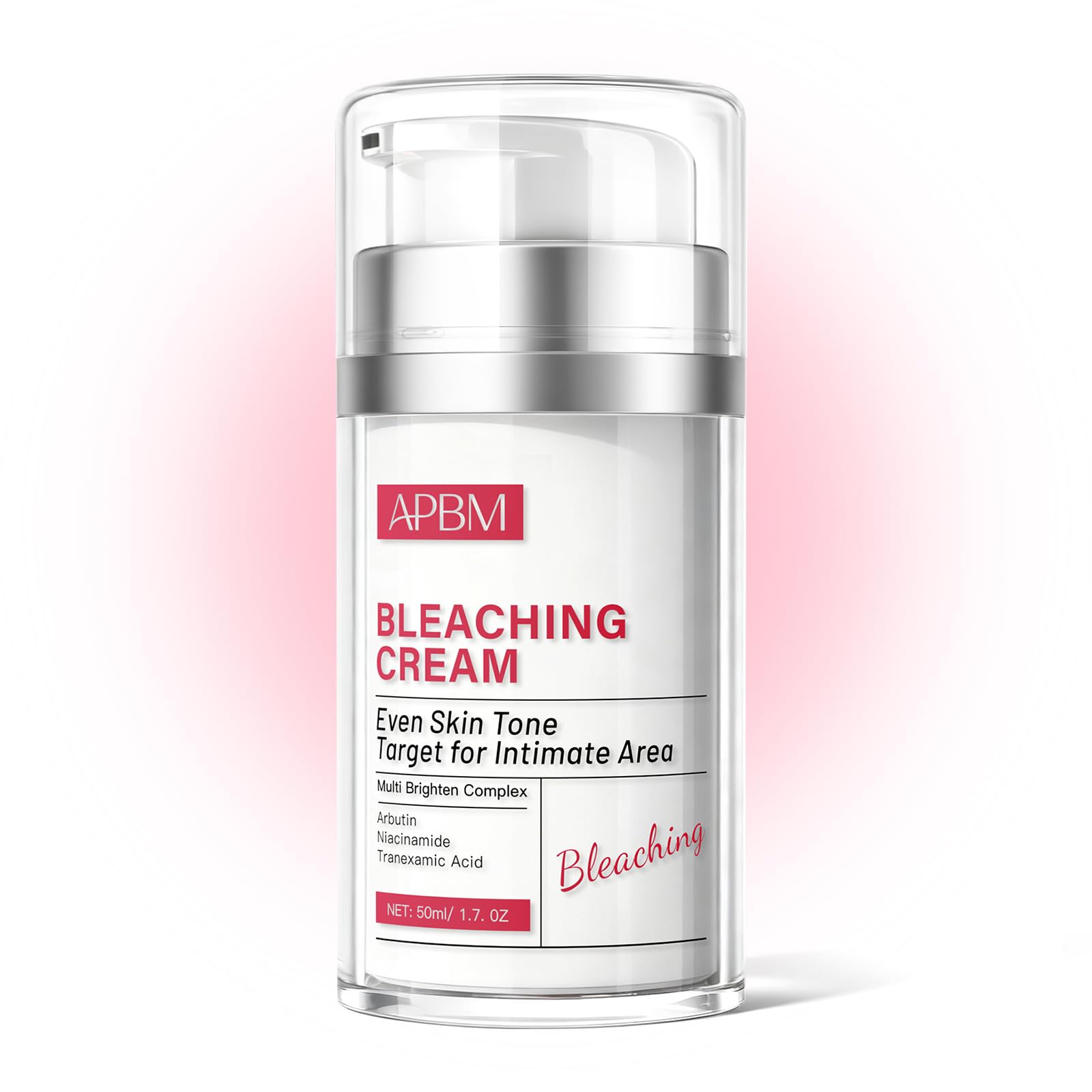 APBM Skin Lightening Cream bottle for easy daily application in sensitive areas.