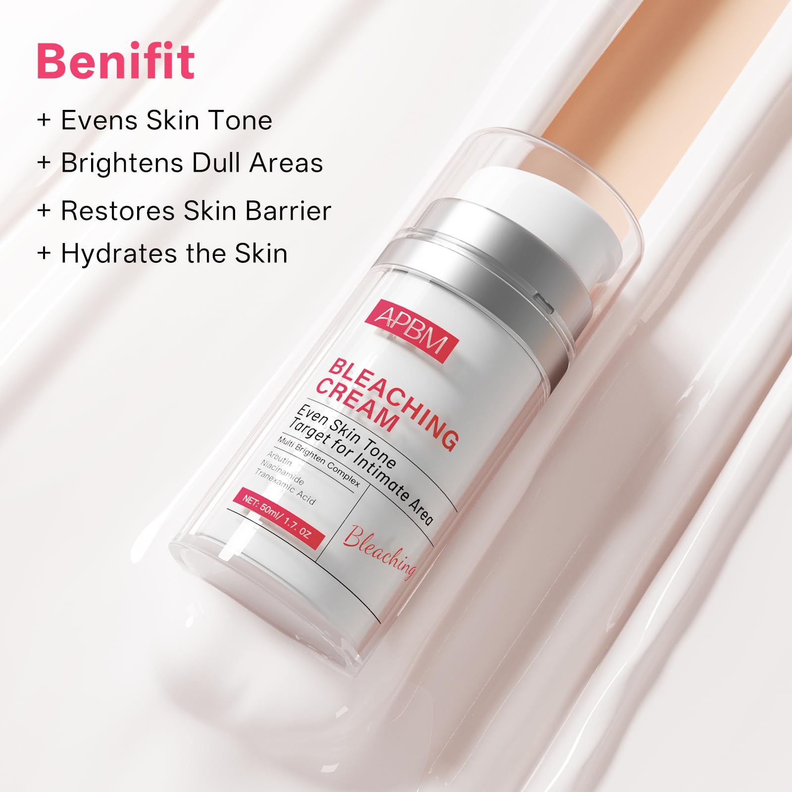 APBM underarm-area application promotes gentle care for sensitive skin.