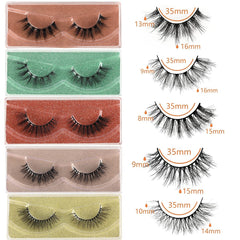 APCYUST 100-pair collection in five styles showcases versatile lash looks.