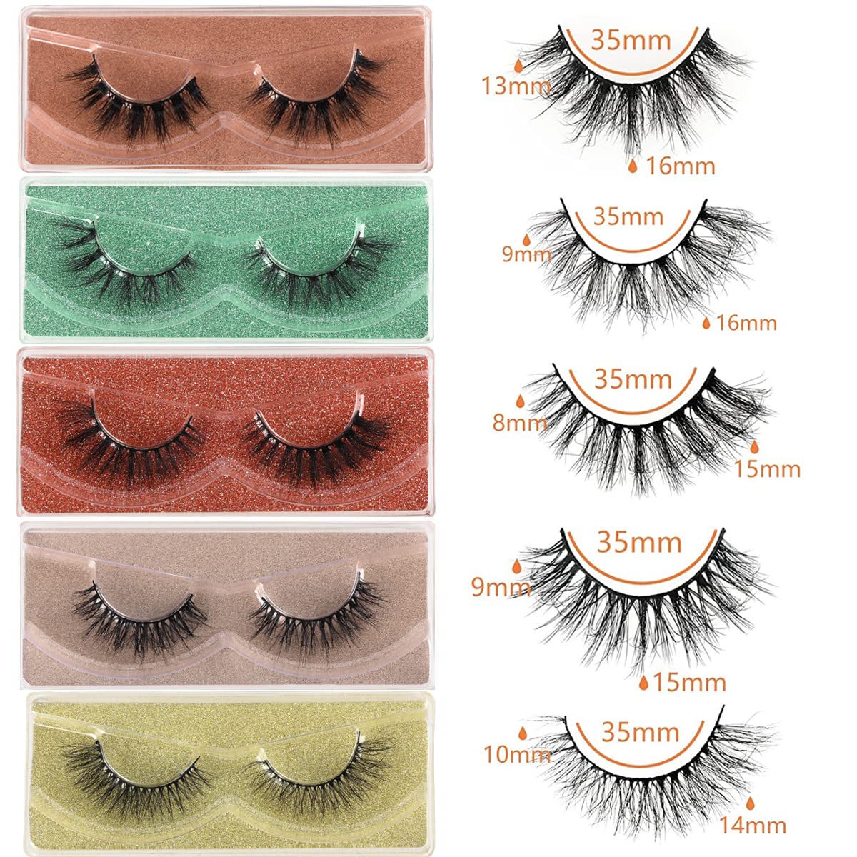 APCYUST Lashes 15mm Cat Eye elegant faux mink for subtle drama and definition.