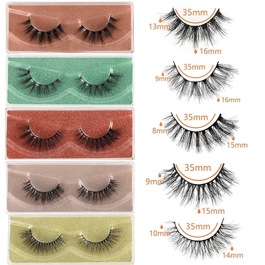 APCYUST Lashes 15mm Cat Eye elegant faux mink for subtle drama and definition.