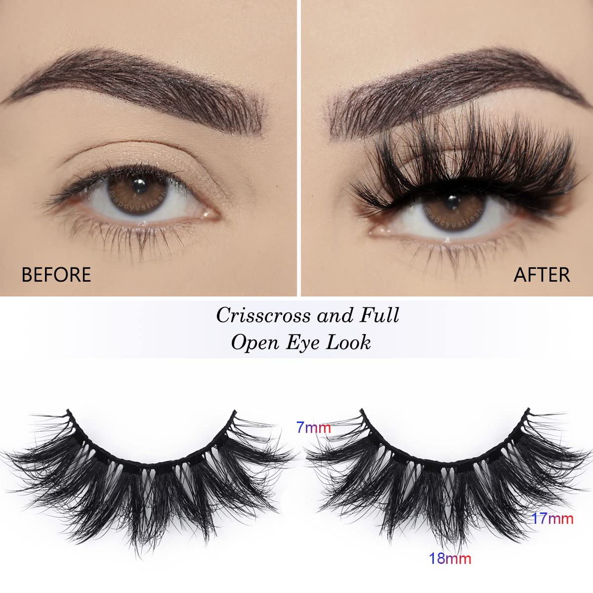 APCYUST flexible band allows easy application along your natural lash line.